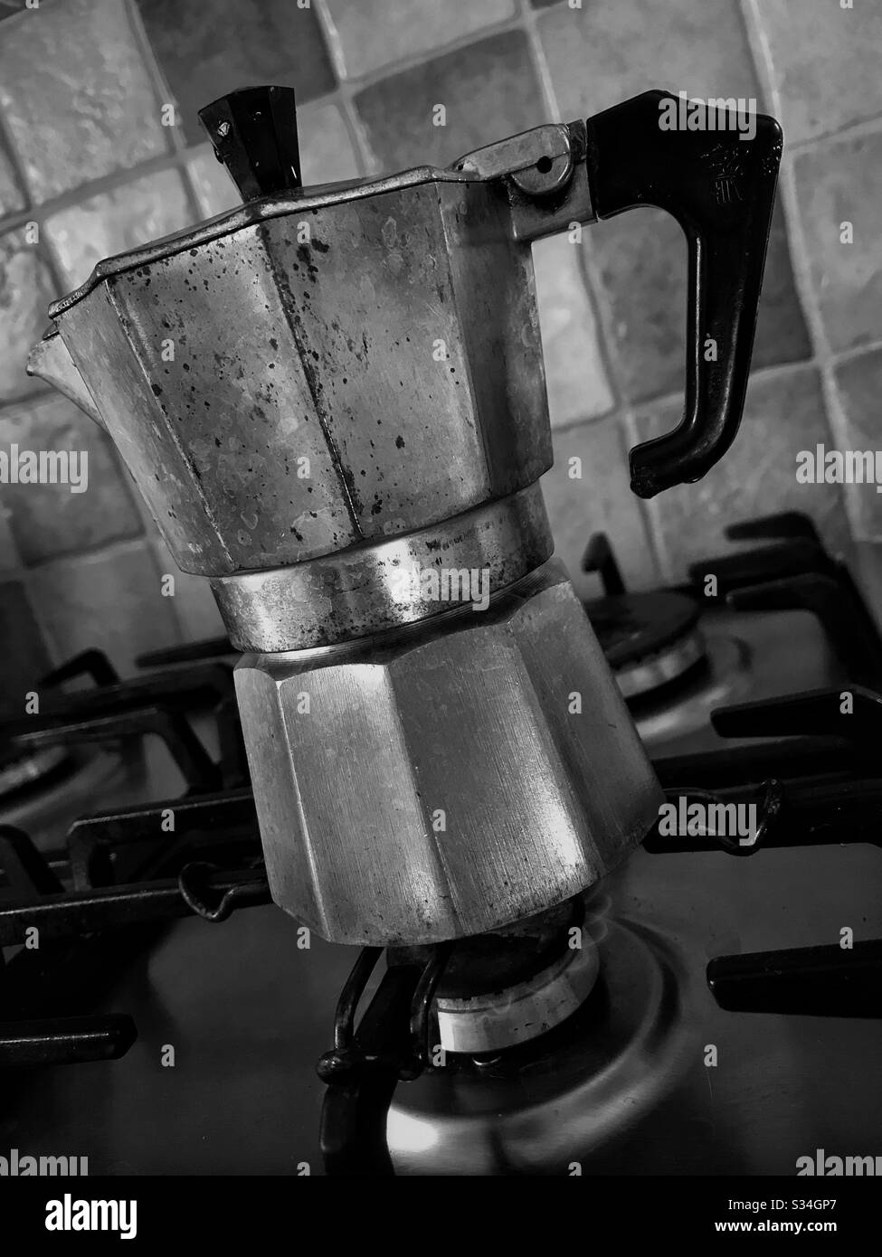 Italian coffee pot - Smartphone Captured Stock Image