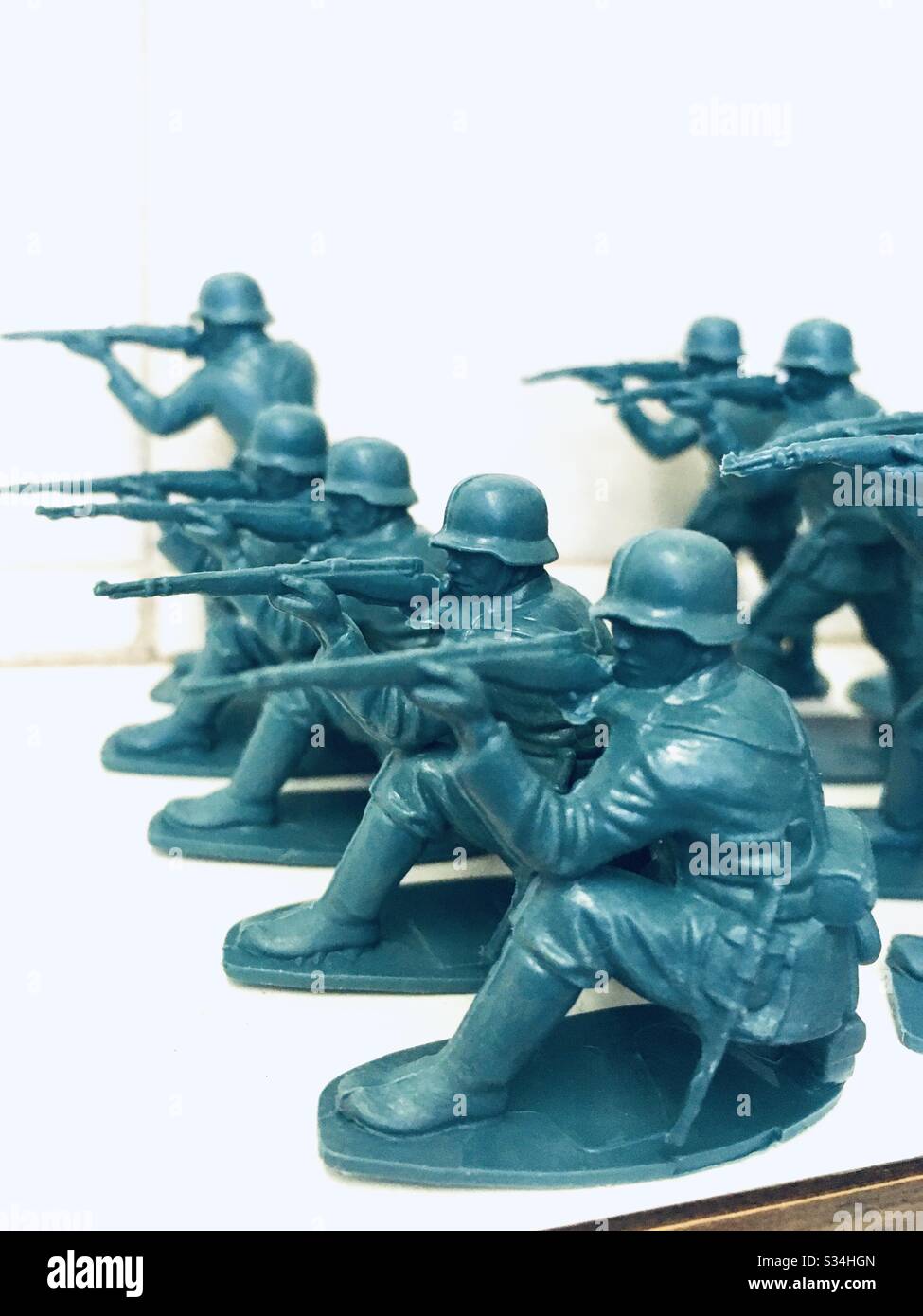 Vintage army men Stock Photo