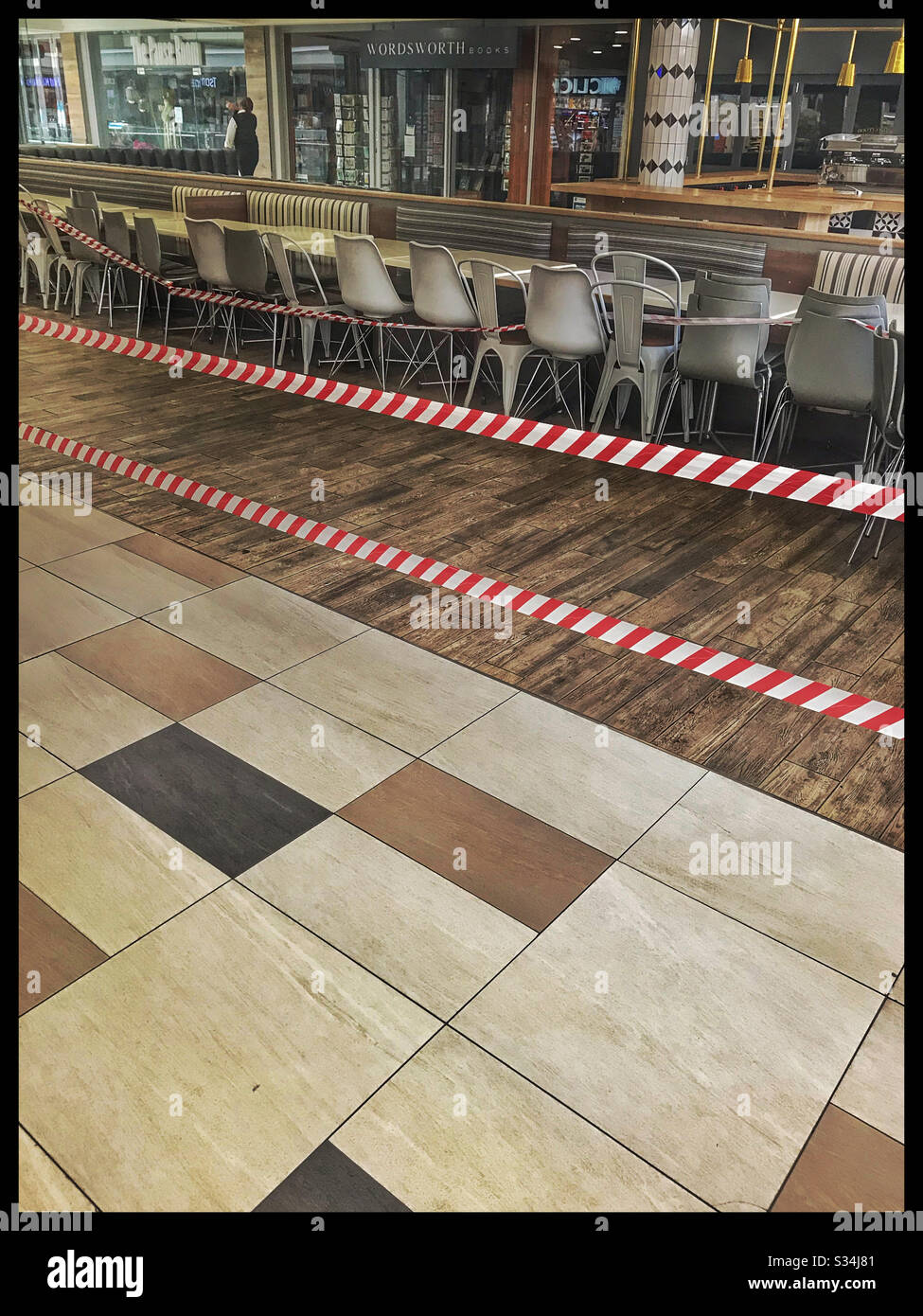 Empty restaurants in Cape Town, South Africa, during covid 19 lockdown. - Smartphone Captured Stock Image