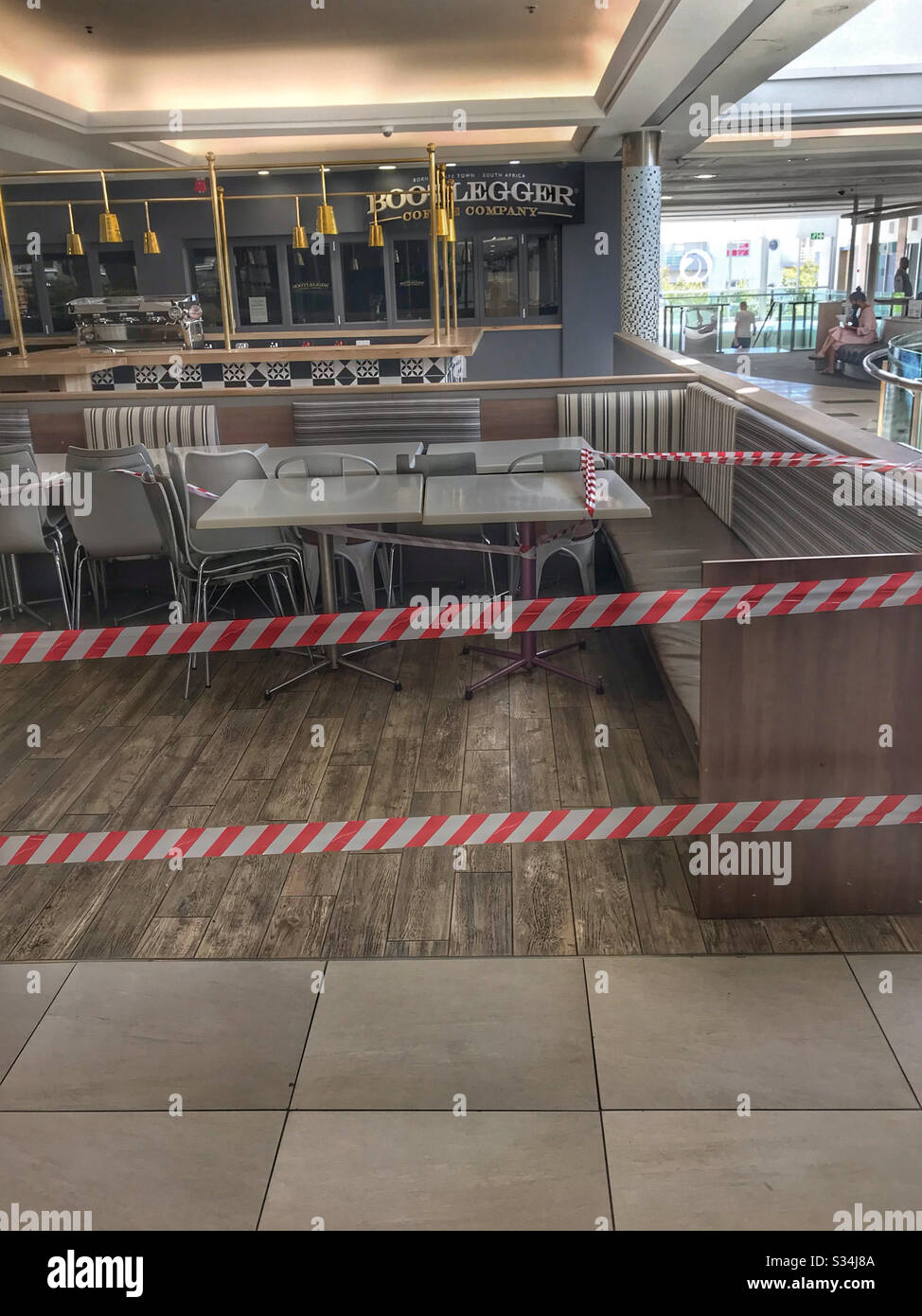 Restaurants in Cape Town, South Africa, shut during Covid 19 lockdown. - Smartphone Captured Stock Image