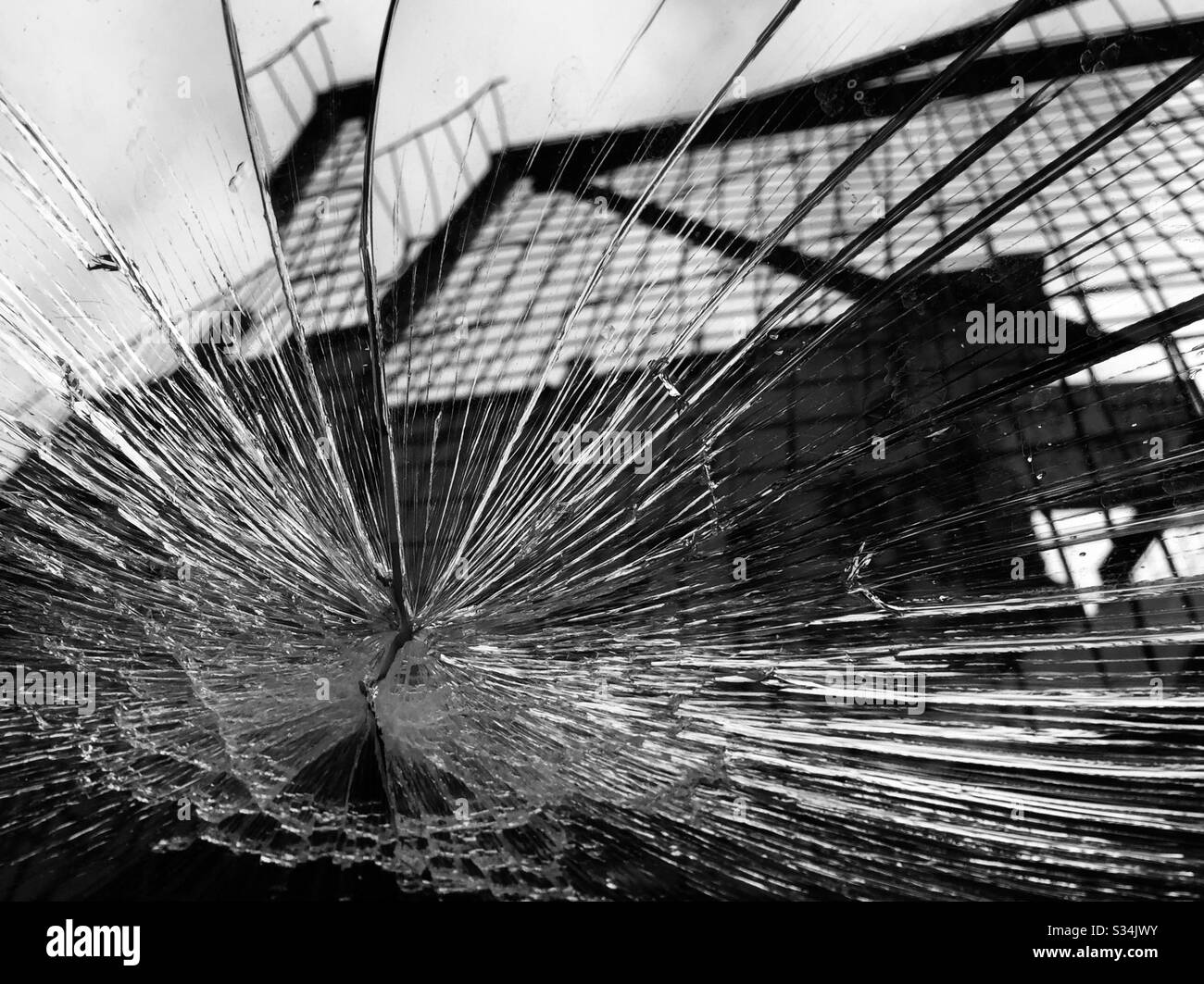 Smashed mirror - Smartphone Captured Stock Image