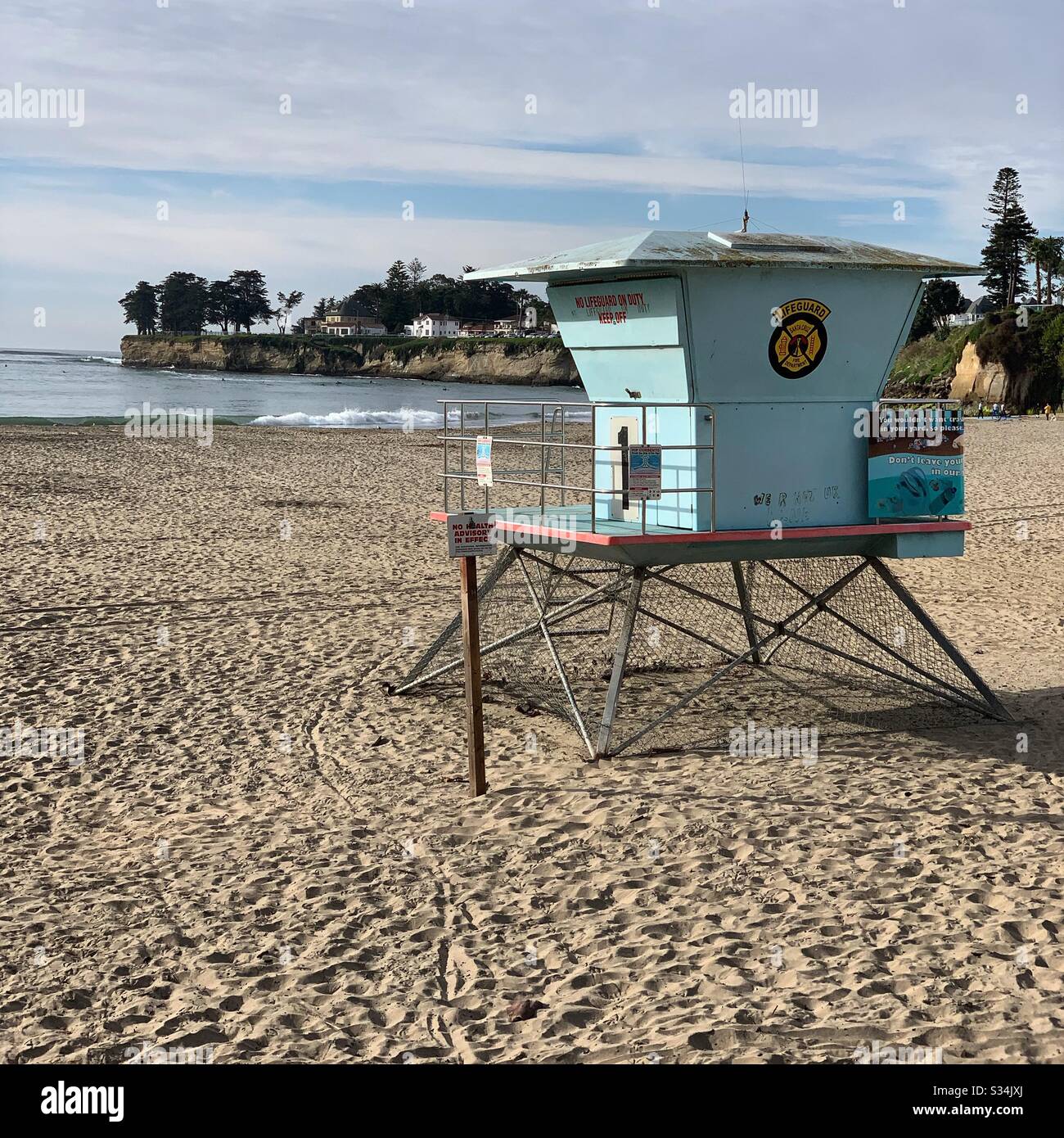 Lifeguard tower, Cowell Beach, Santa Cruz, California