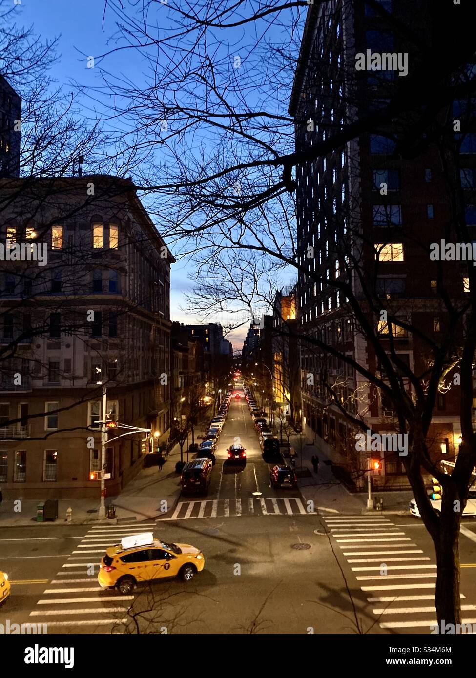 Upper West Side in dusk Stock Photo