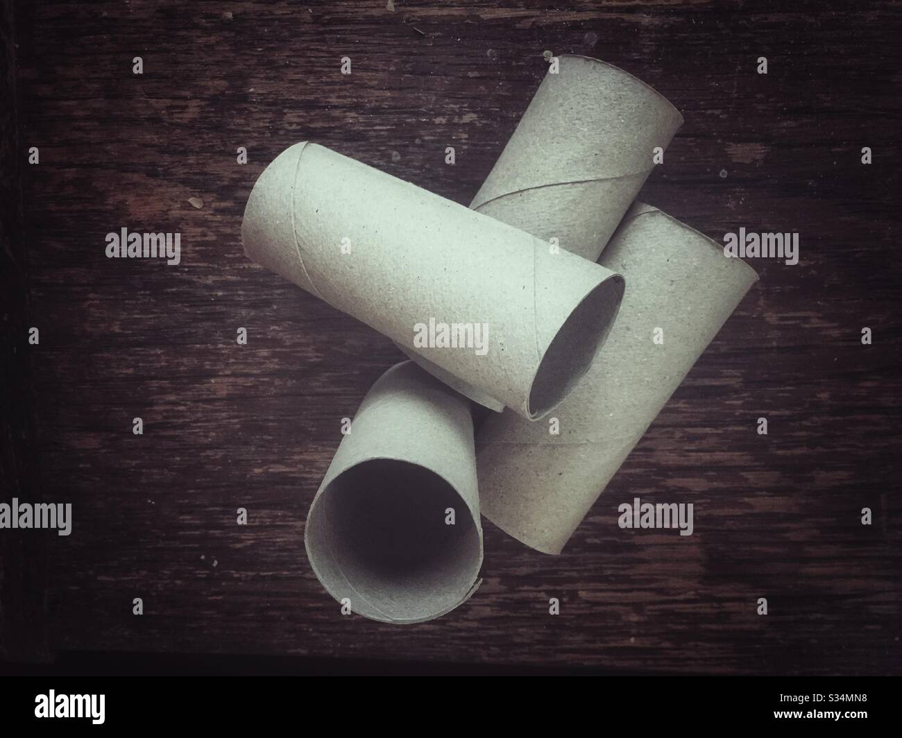 Used toilet roll tubes Stock Photo Alamy