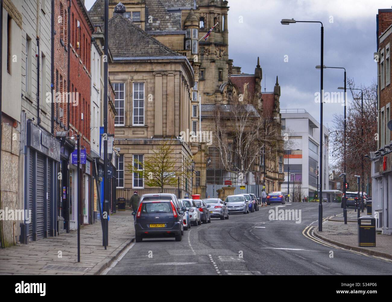 Wakefield city on lock down britian Stock Photo