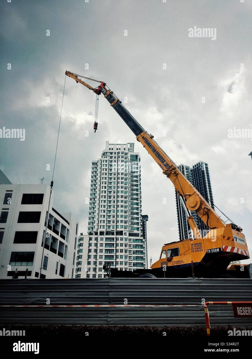 A heavy lifting machine. - Smartphone Captured Stock Image