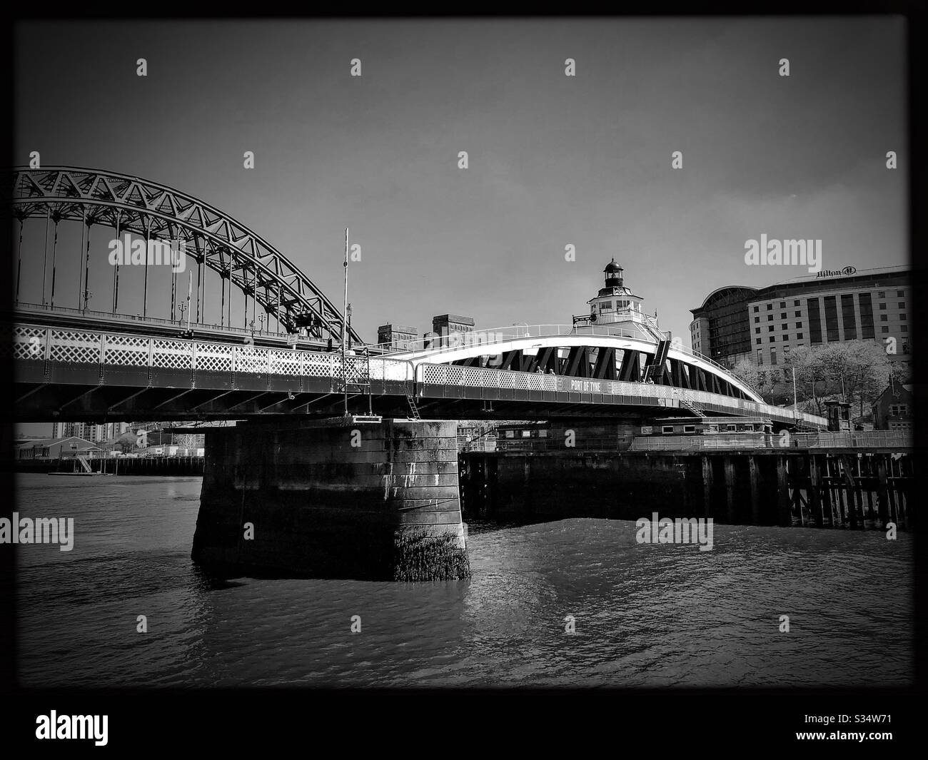 Black and white newcastle gateshead quayside hires stock photography