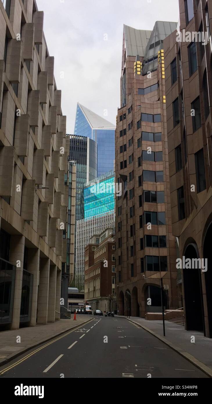 Colourful buildings, City of London - Smartphone Captured Stock Image