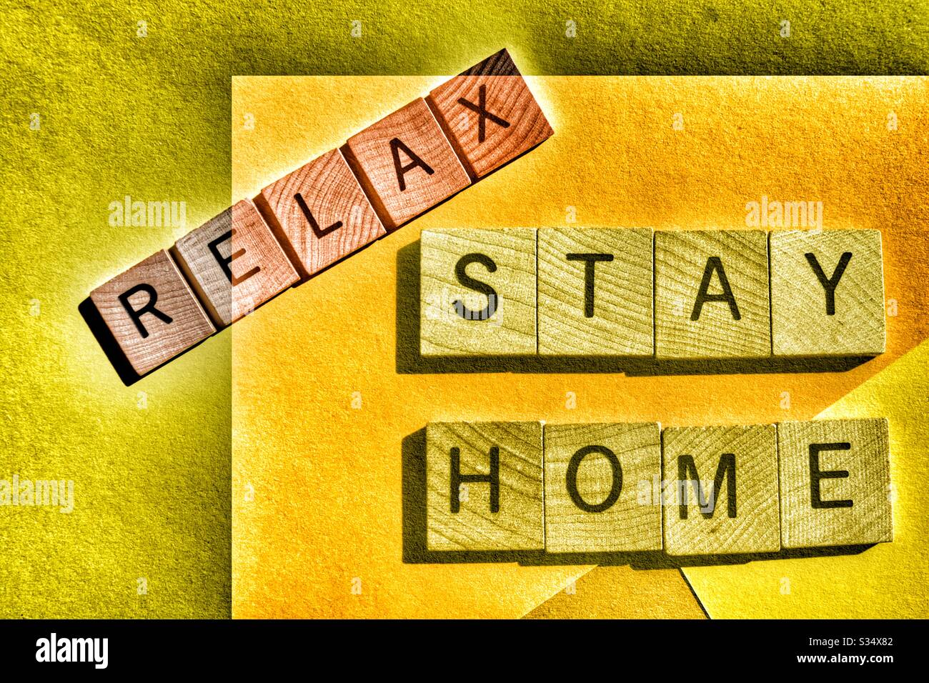 Stay Home, Relax Stock Photo
