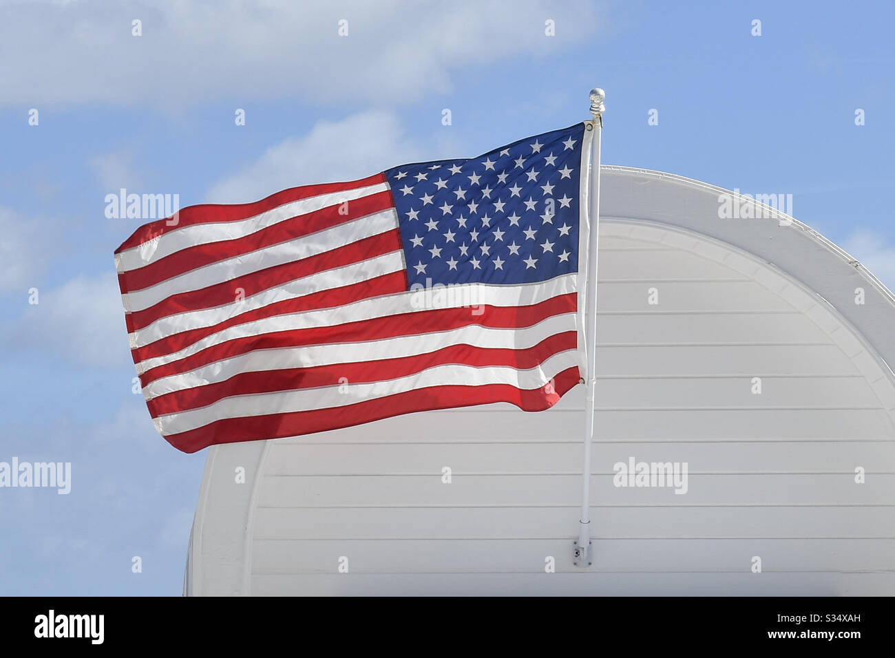 American flag, Miami Beach Stock Photo Alamy