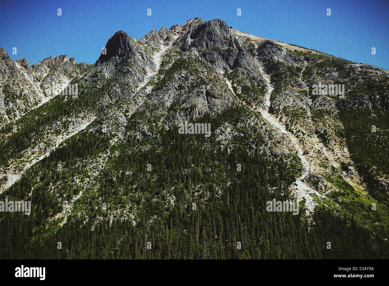 Mountain in the Pacific Northwest Cascade Range, Washington Stock Photo