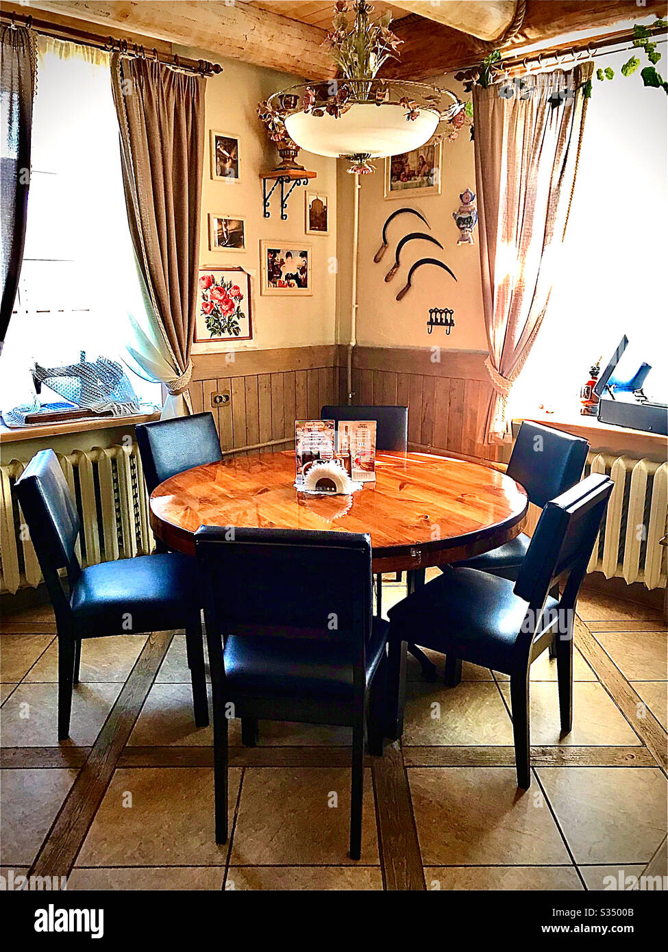 Table and chairs for eating - Smartphone Captured Stock Image