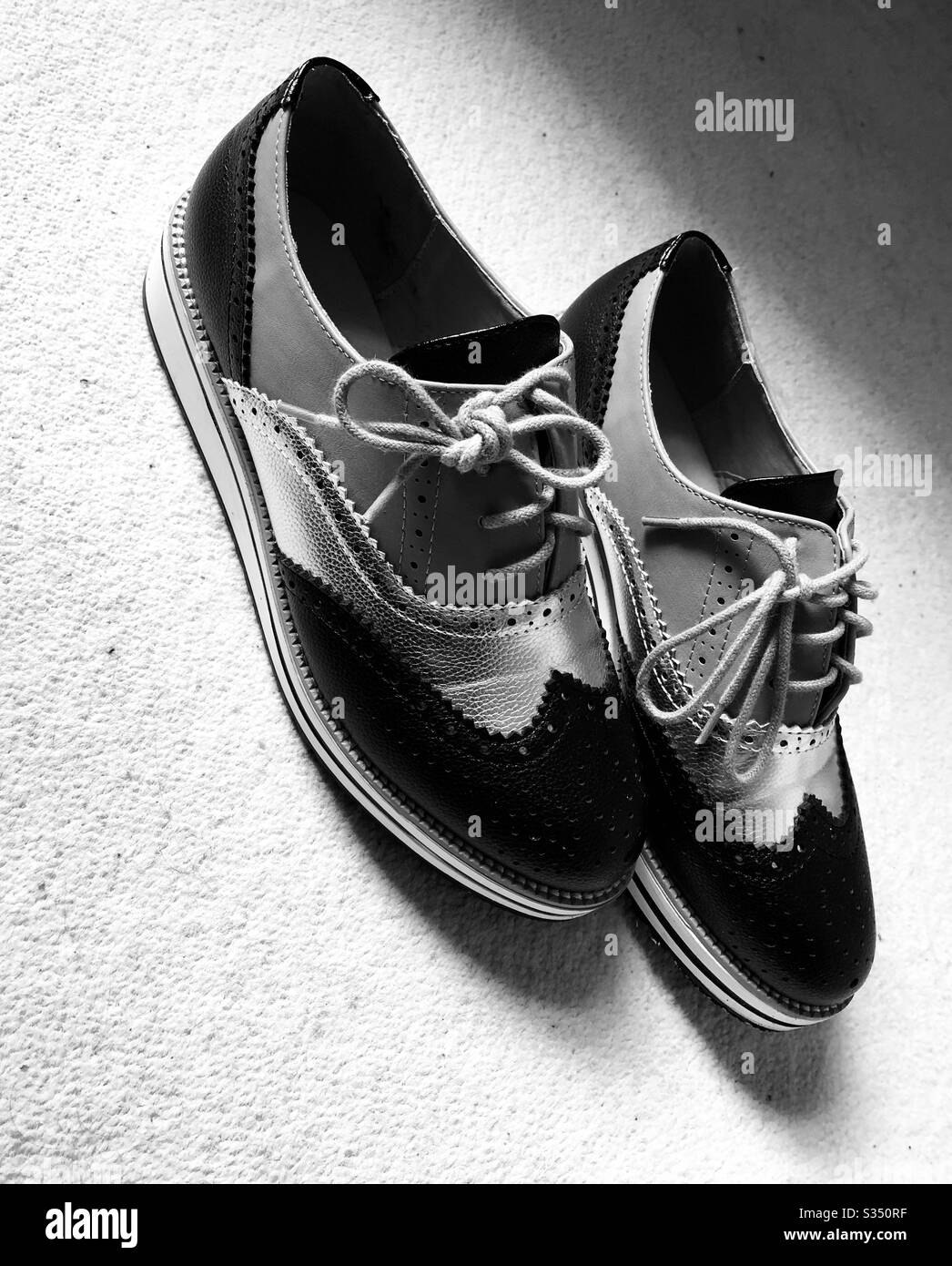 Pair of shoes Black and White Stock Photos & Images Alamy