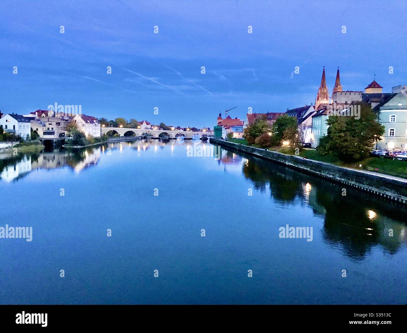 Regensburg Germany Danube I - Smartphone Captured Stock Image