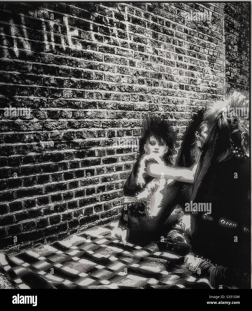 Punks, Soho London late 1970’s. - Smartphone Captured Stock Image