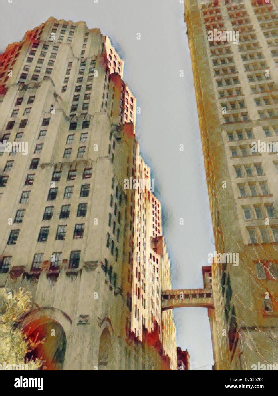 11 Madison is connected to the MetLife tower via a sky bridge, flat iron district, NYC, USA - Smartphone Captured Stock Image