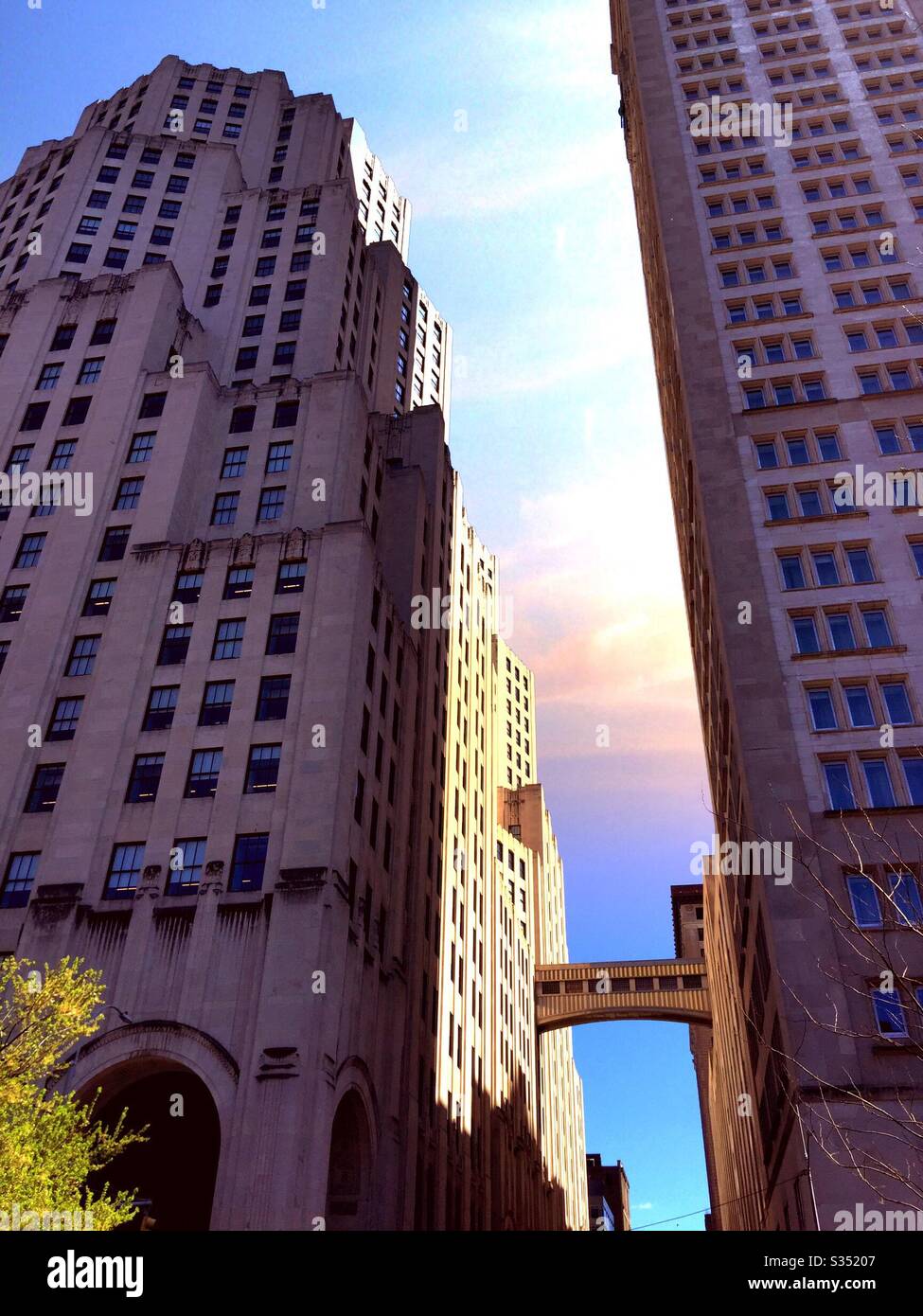 11 Madison is connected to the MetLife tower via a sky bridge, flat iron district, NYC, USA - Smartphone Captured Stock Image