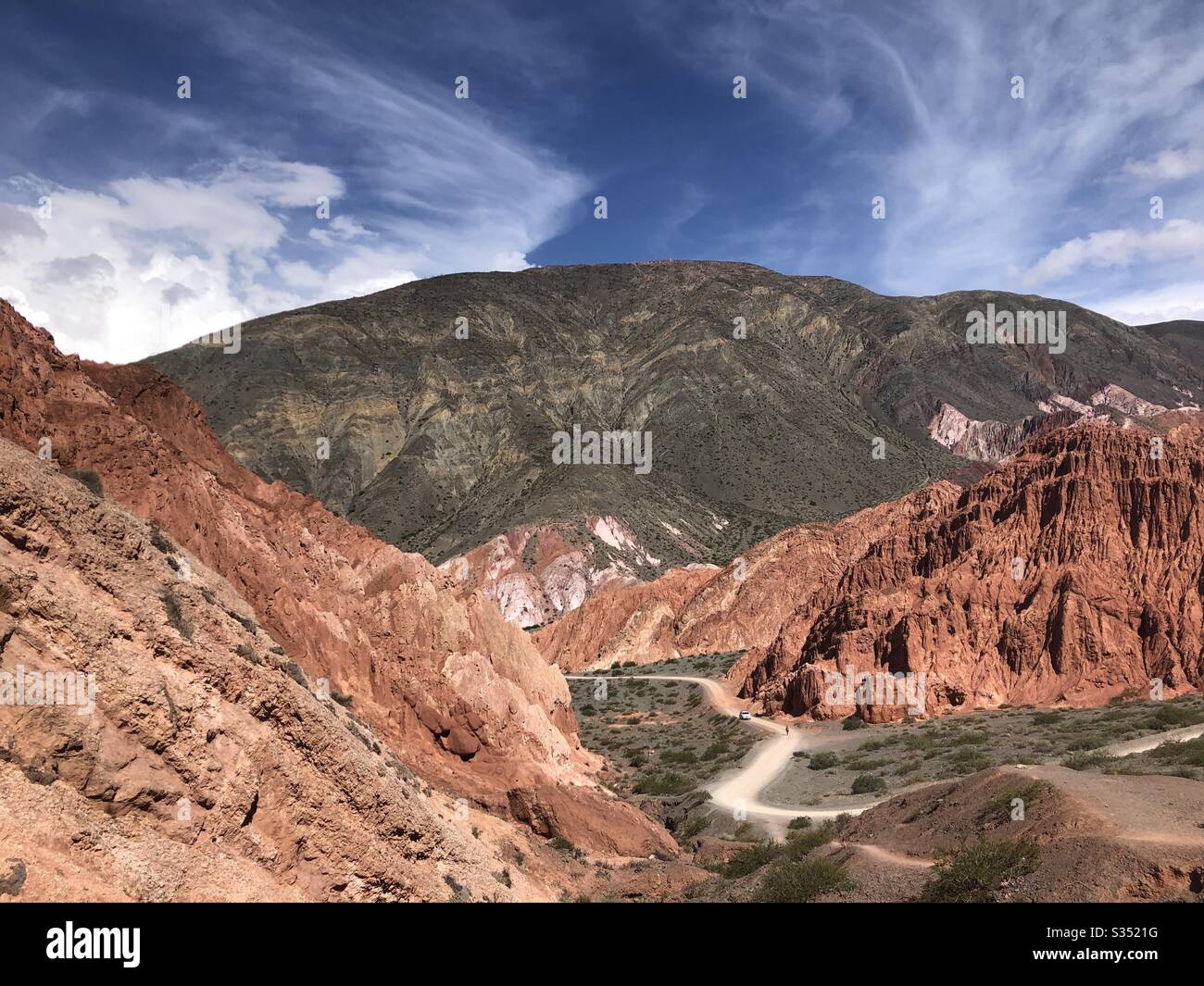 The breathing arid landscape of Northern Argentina. - Smartphone Captured Stock Image