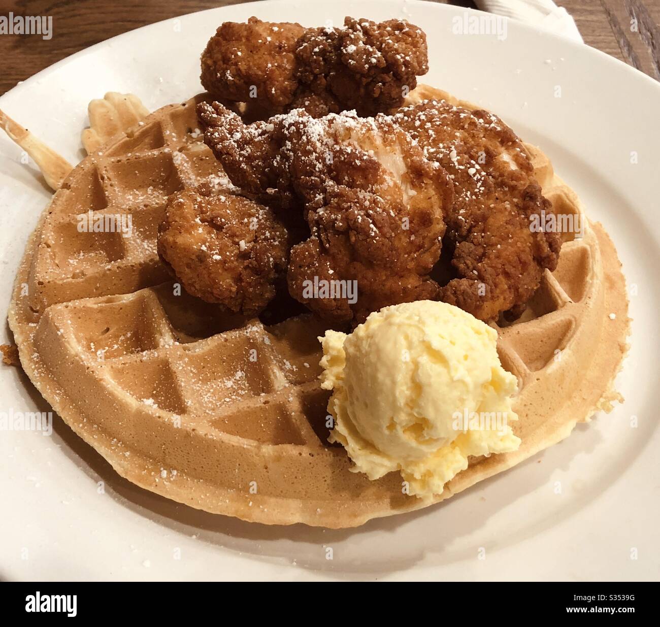 Chicken And Waffles High Resolution Stock Photography And Images Alamy