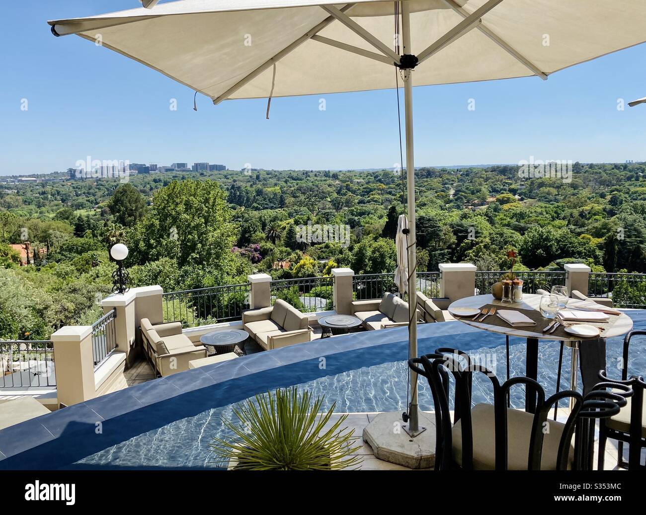 The middle of a city Man made jungle Stock Photo Alamy