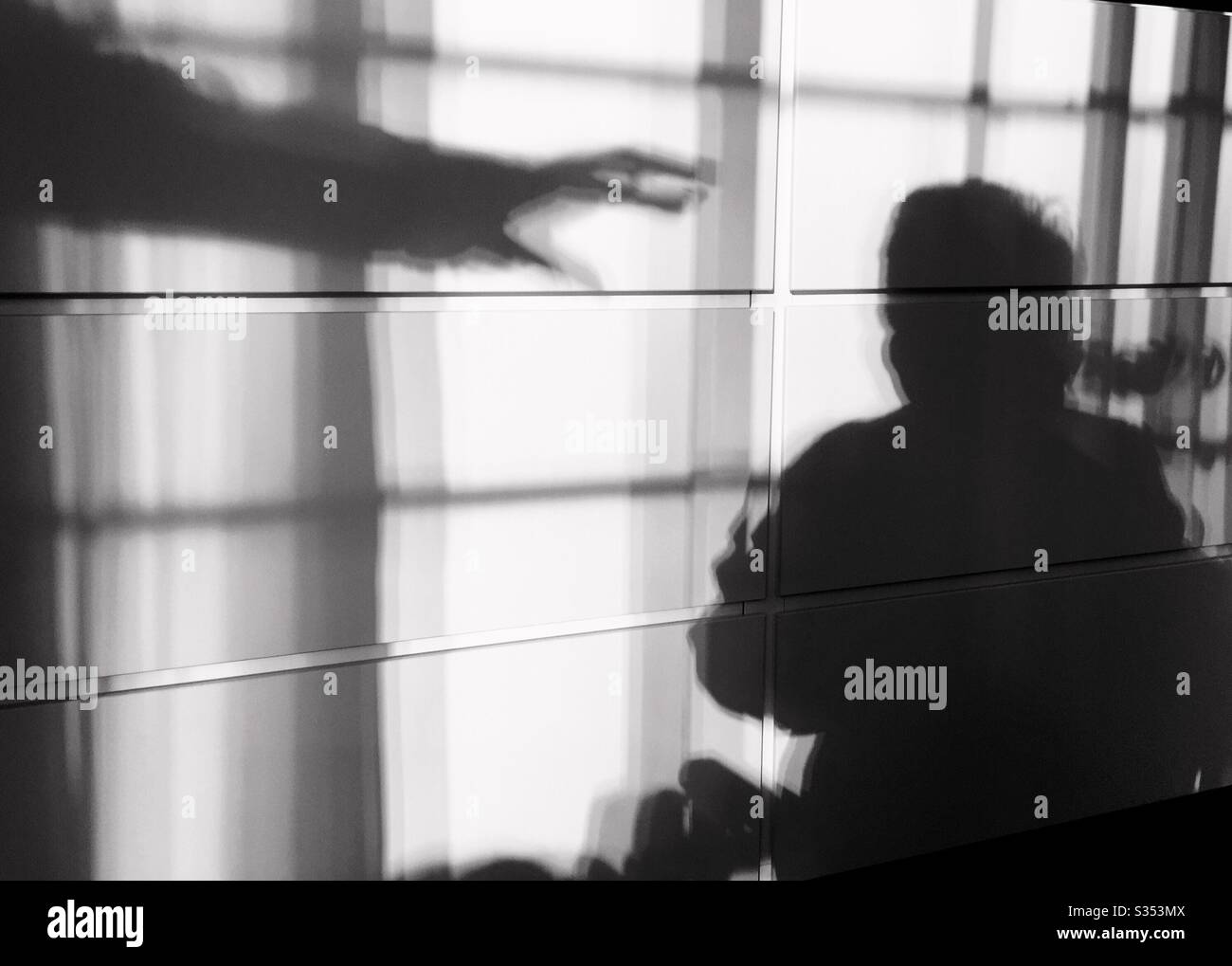 Concept of the deadly coronavirus reaching out around the world, April 2020 - Smartphone Captured Stock Image