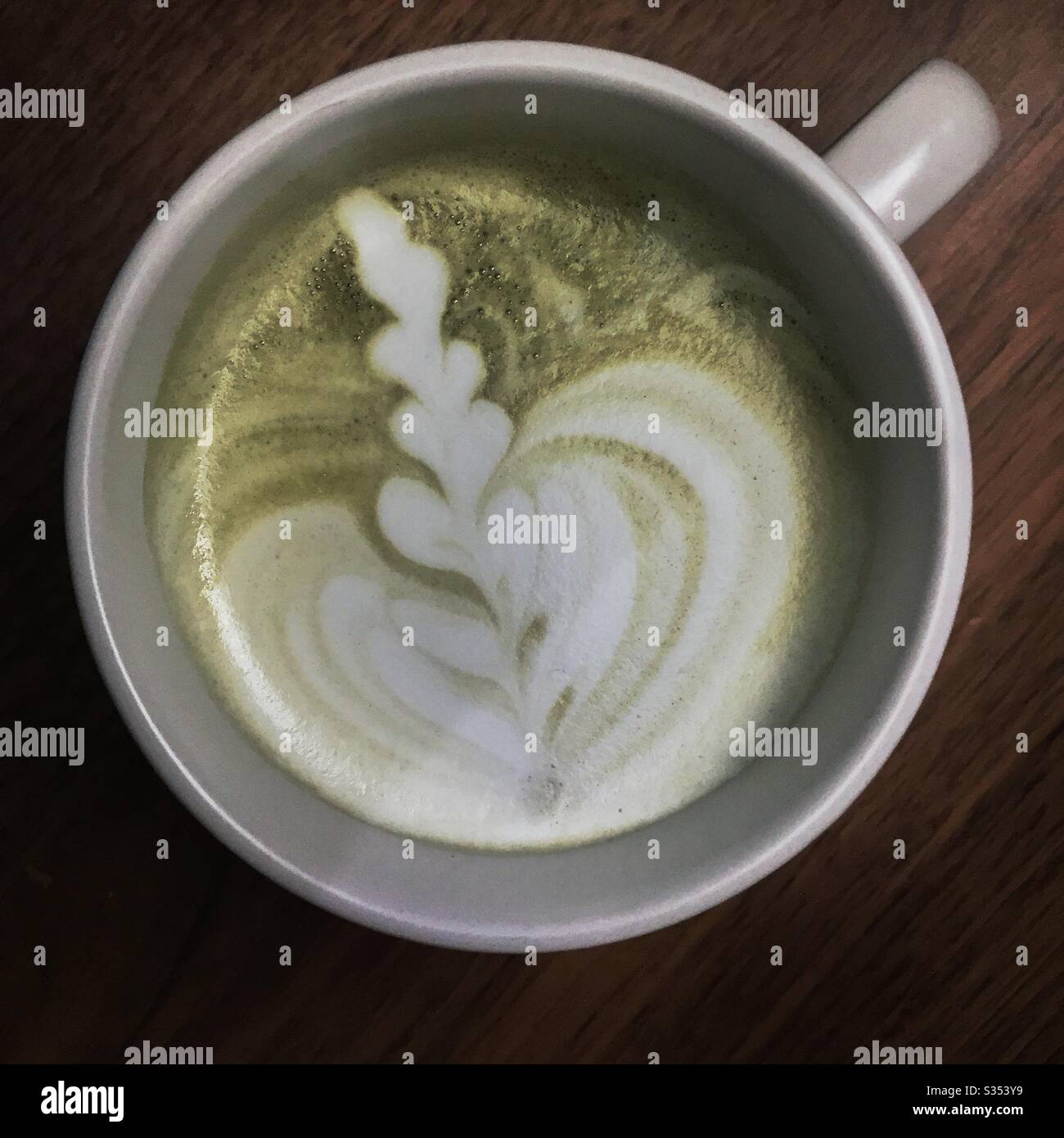 Matcha latte Stock Photo