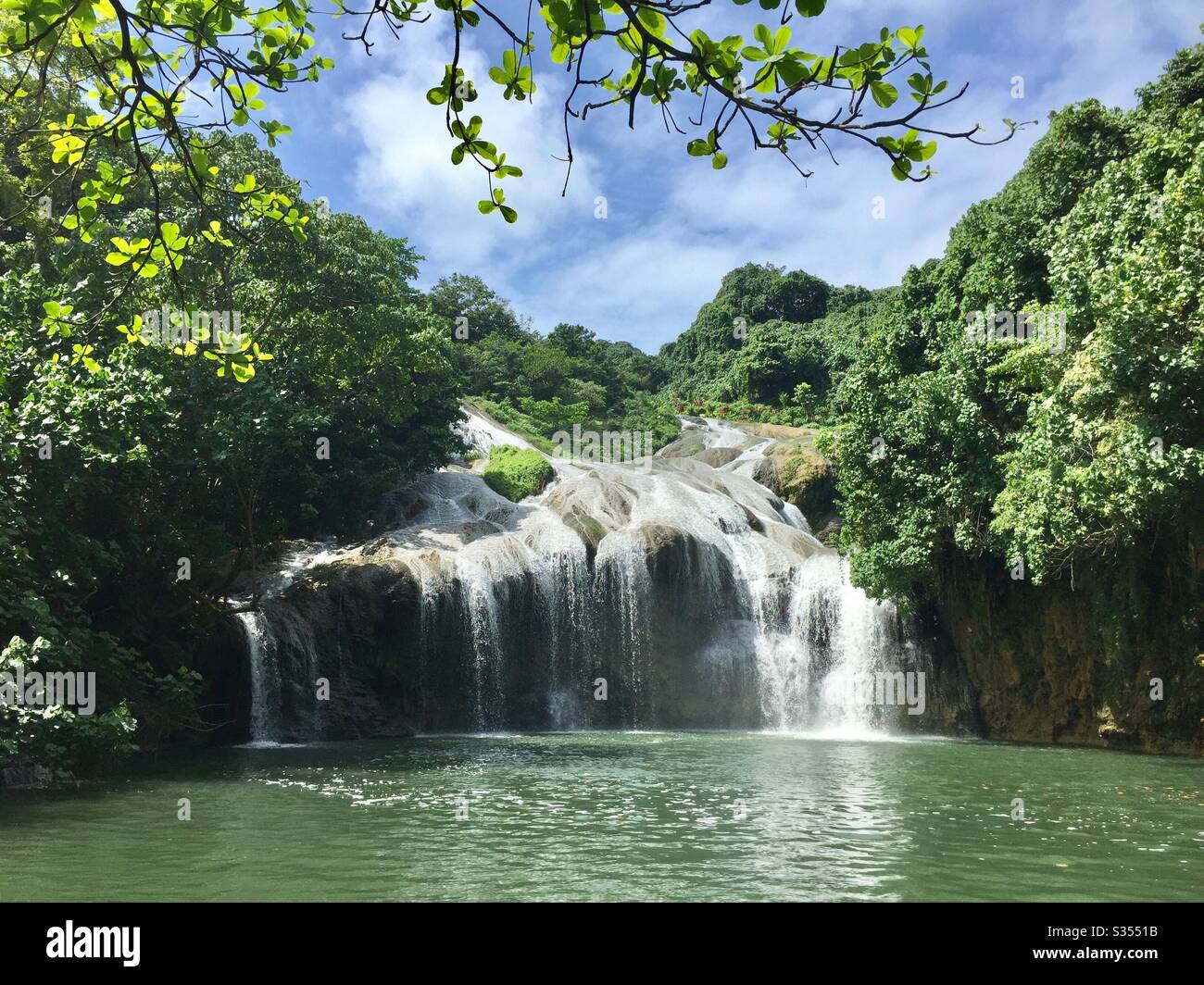 Big Water waterfall, Maewo Island, Vanuatu,South Pacific - Smartphone Captured Stock Image