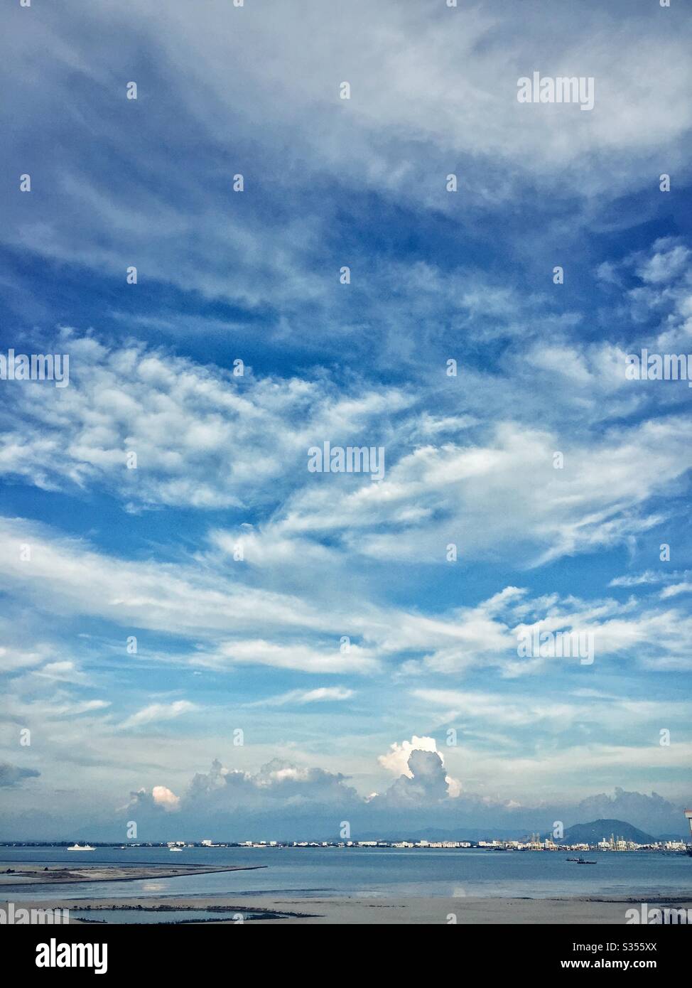 Mainland penang on a distant. - Smartphone Captured Stock Image