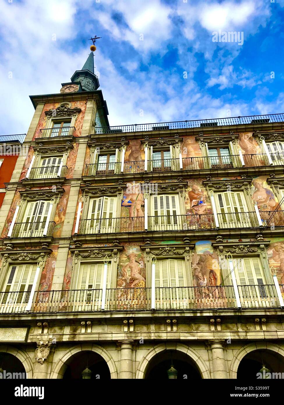 Detail of Madrid building - Smartphone Captured Stock Image