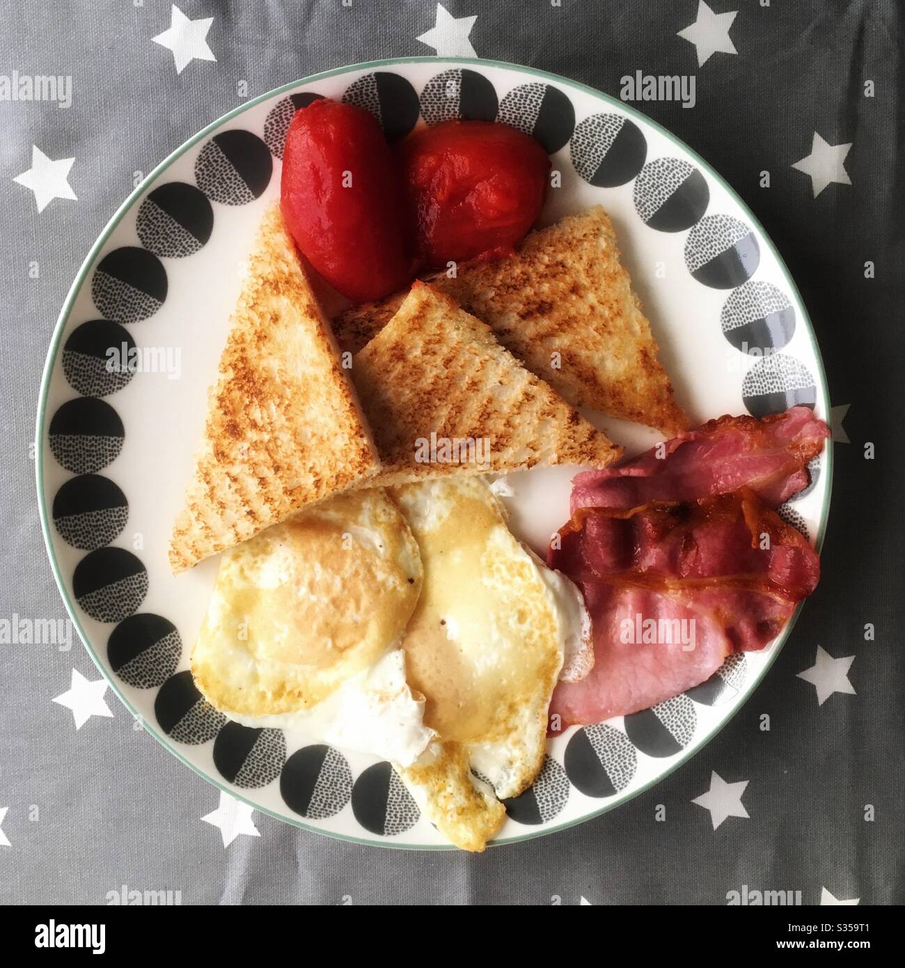 Cooked English breakfast. - Smartphone Captured Stock Image