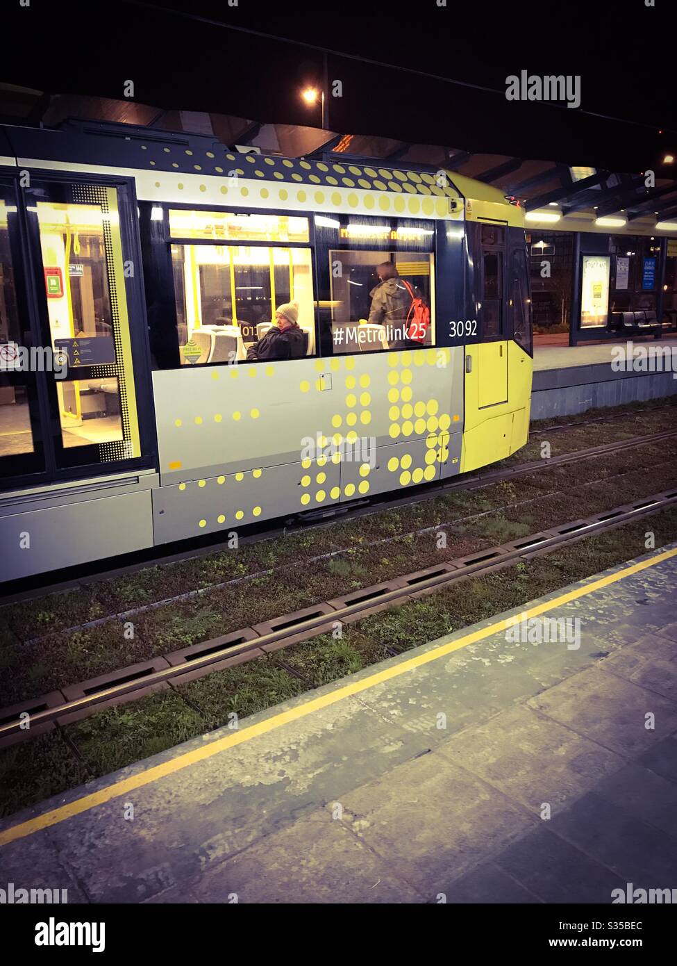 Manchester tram - Smartphone Captured Stock Image