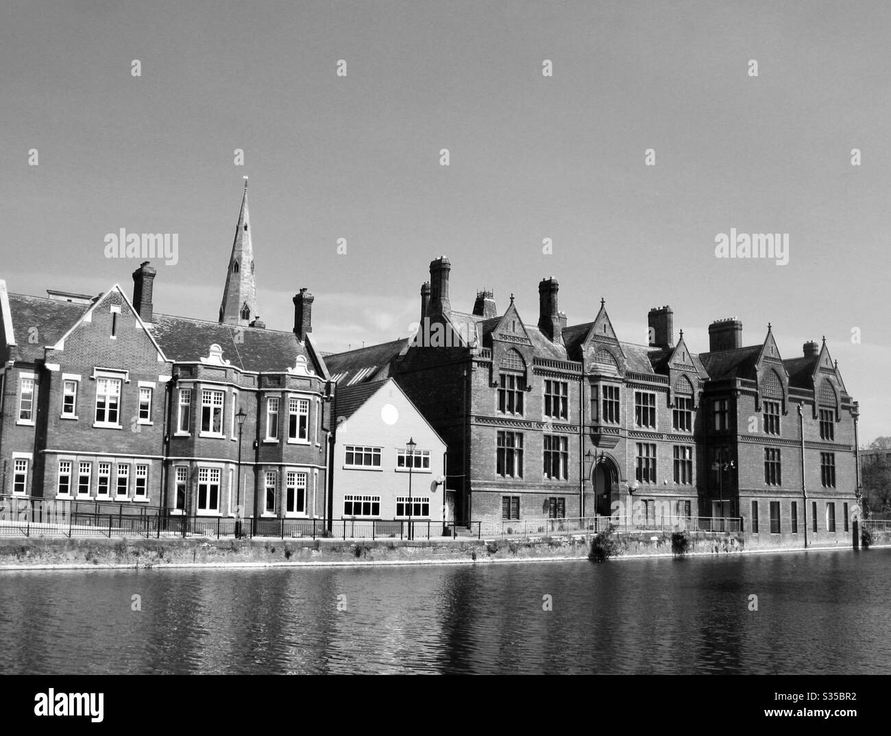 Bedford Country Court on Great River Ouse in Bedford, Bedfordshire, England, UK. April 2020. - Smartphone Captured Stock Image