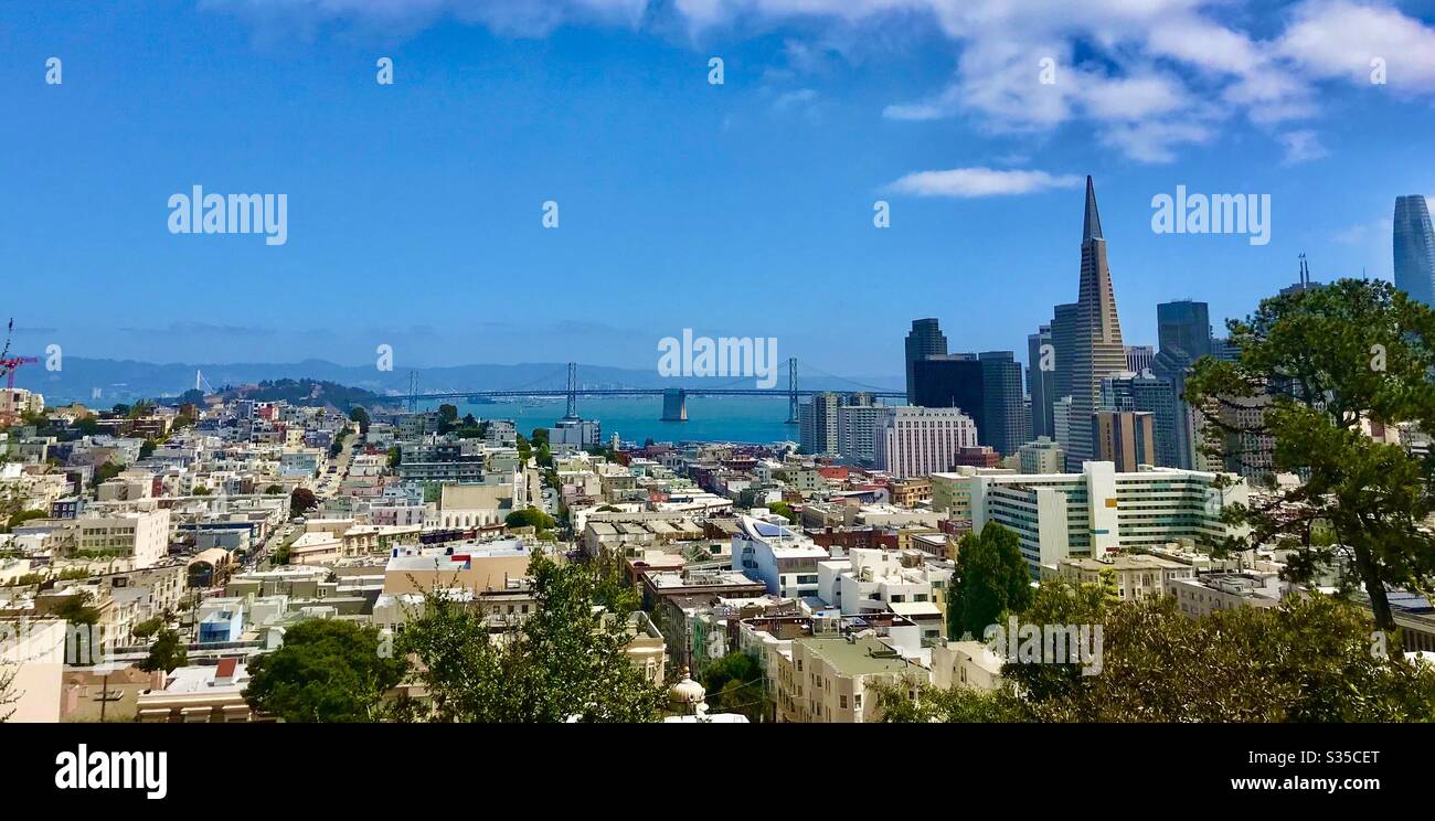 San Francisco and bay bridge - Smartphone Captured Stock Image