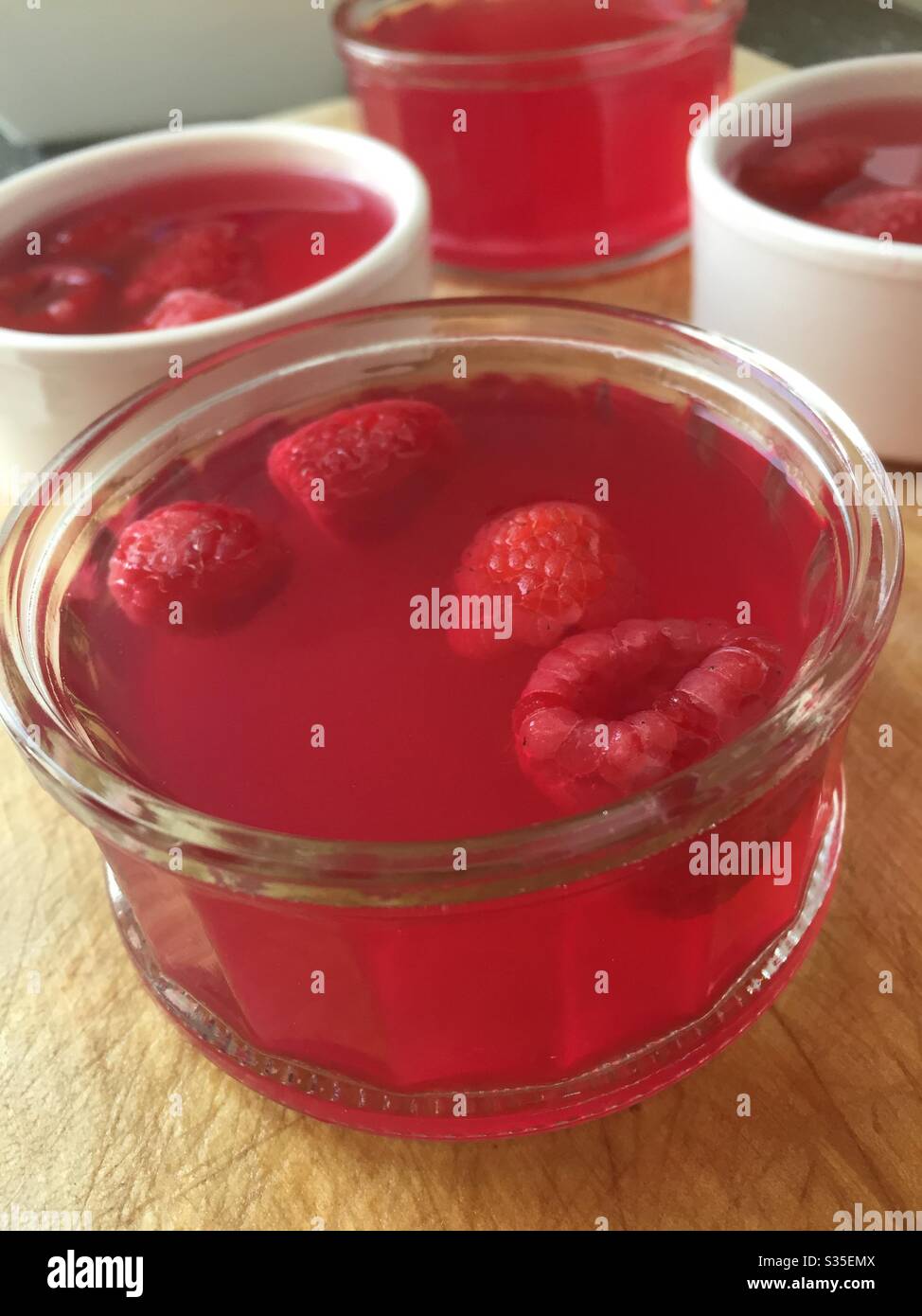 Raspberry jelly with raspberries - Smartphone Captured Stock Image