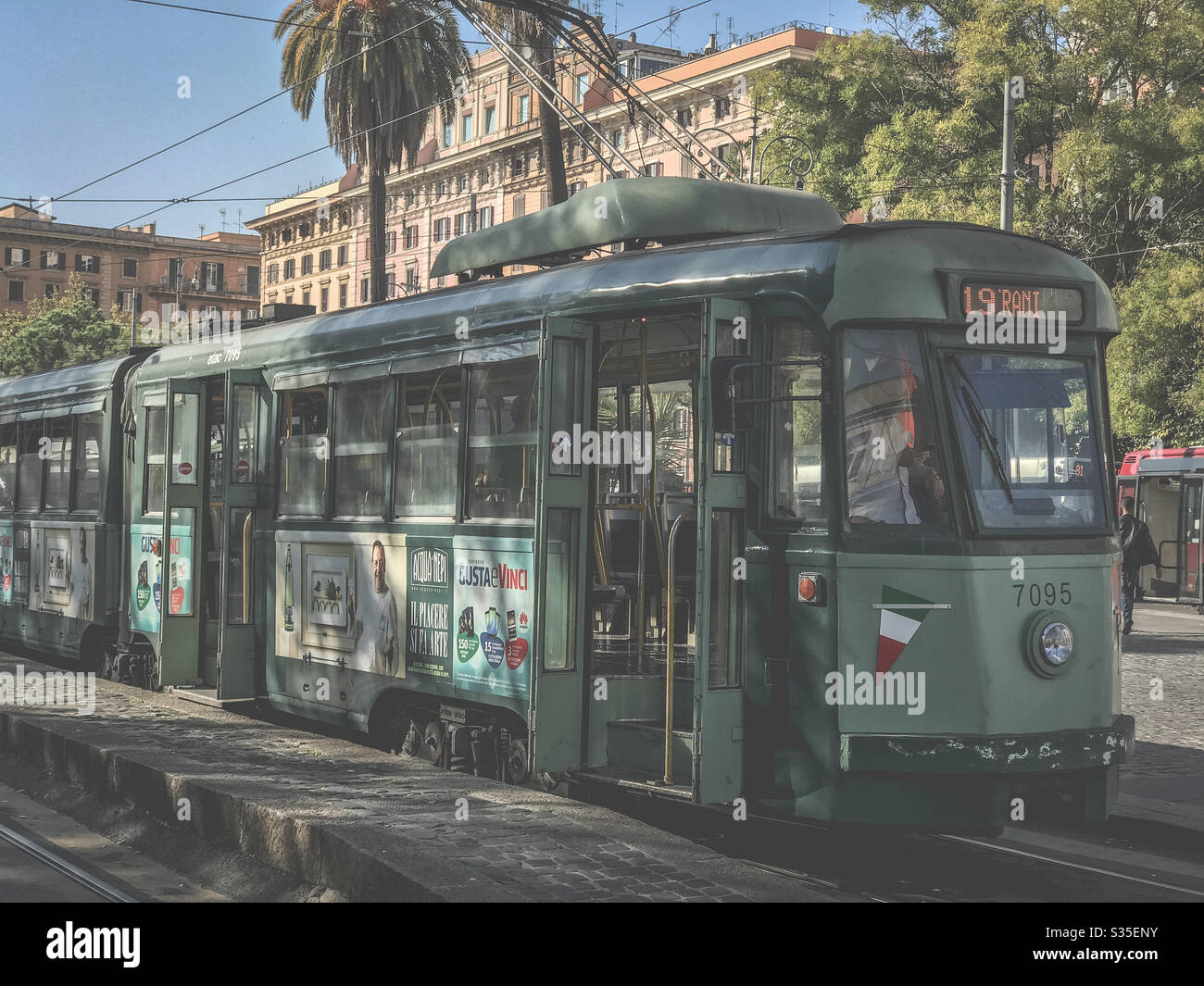 Rome, street car - Smartphone Captured Stock Image