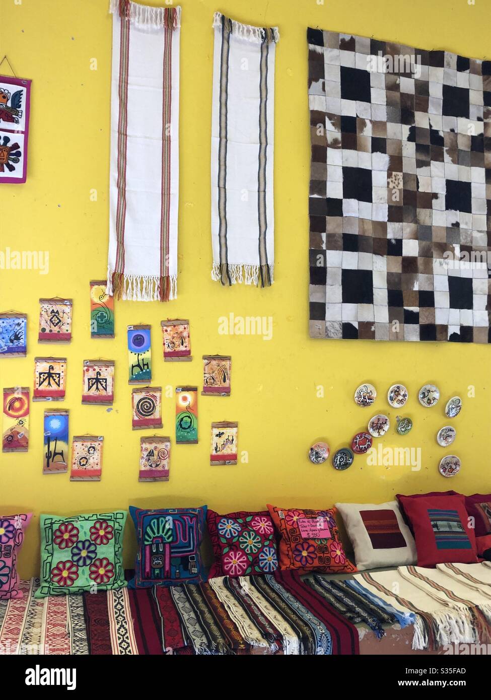 Local handicrafts for sale in Northern Argentina. - Smartphone Captured Stock Image