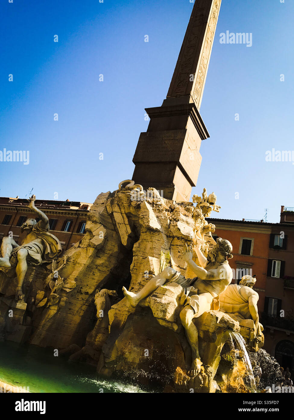 Piazza Navona, Rome - Smartphone Captured Stock Image