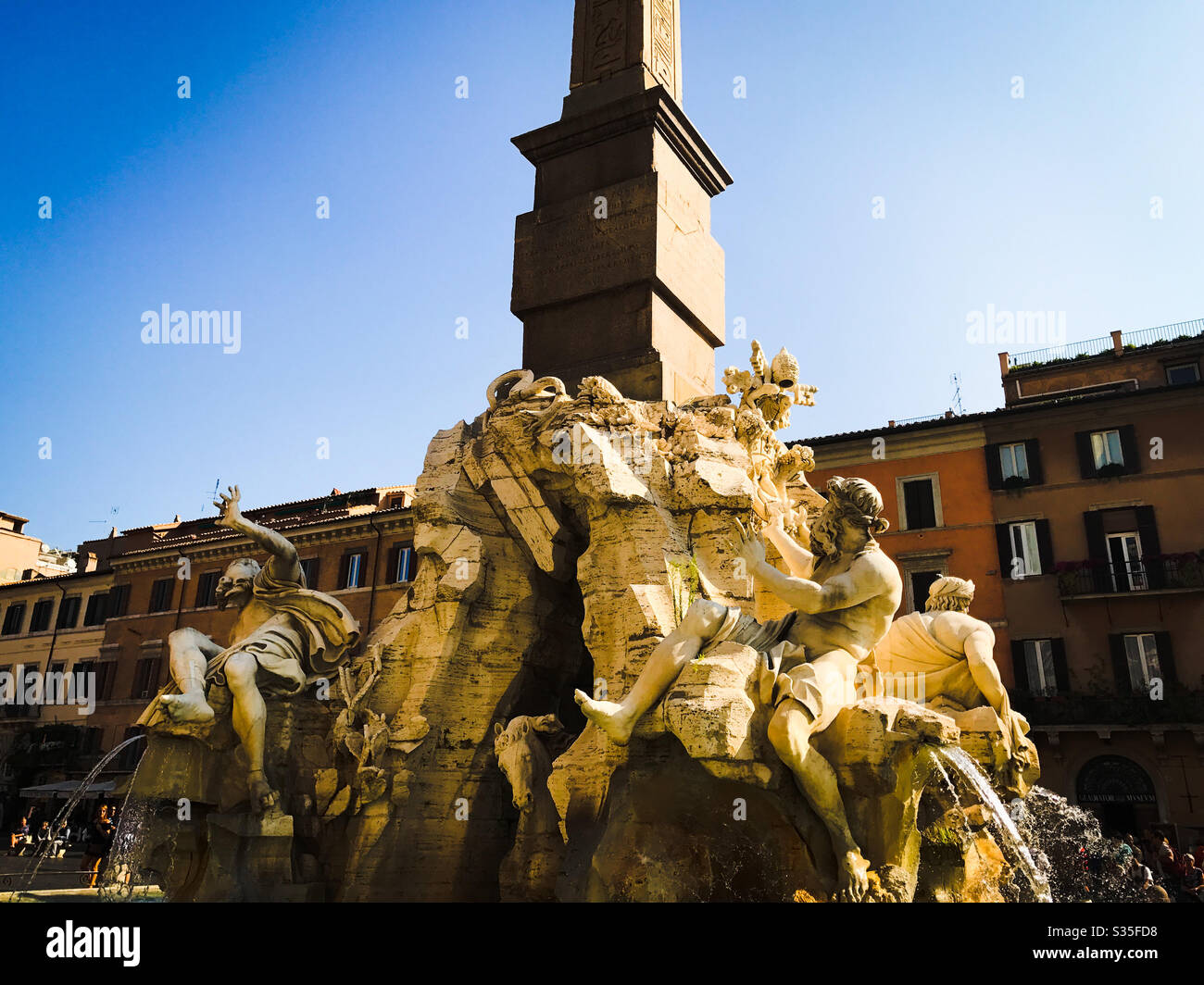 Piazza Navona, Rome - Smartphone Captured Stock Image