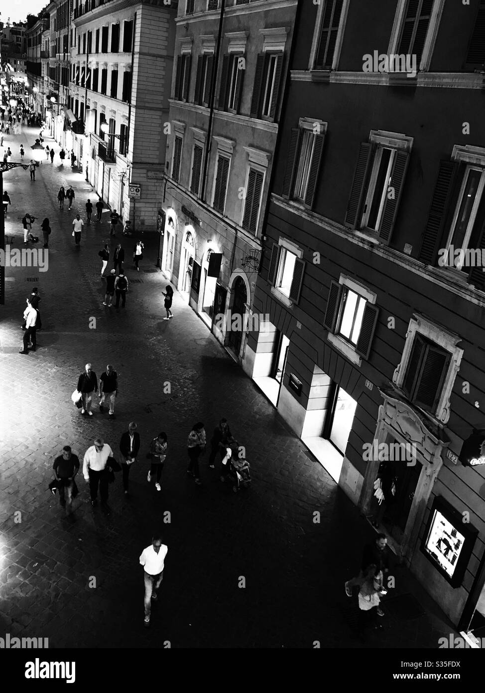 Via Frattina, Rome - Smartphone Captured Stock Image