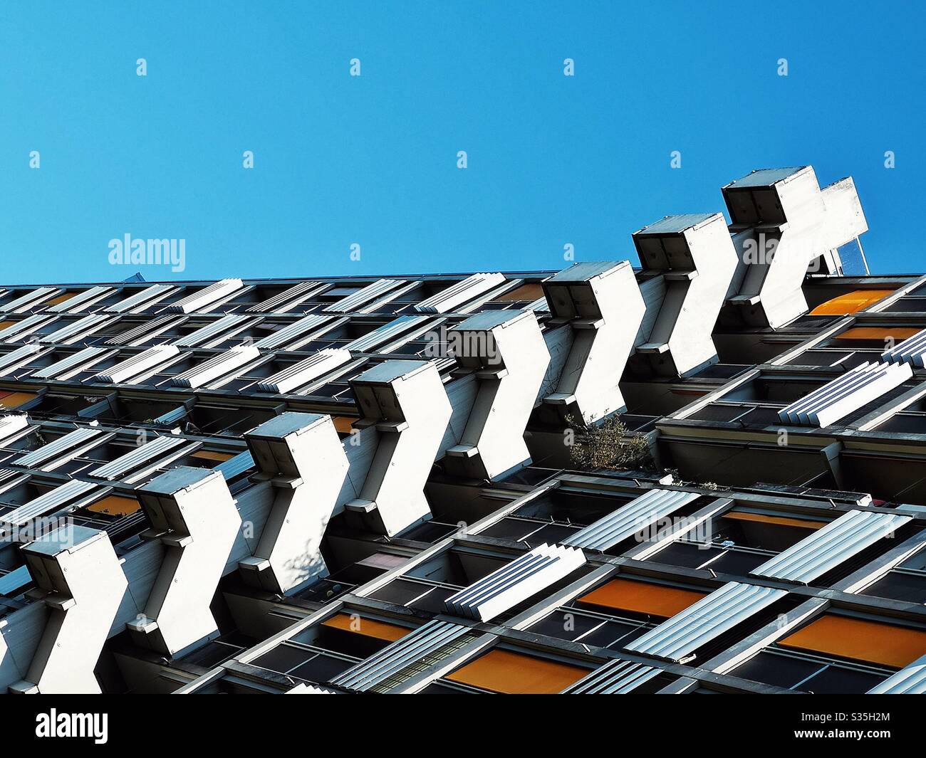 Detail from 1960s block of flats, Bern, Switzerland Stock Photo Alamy