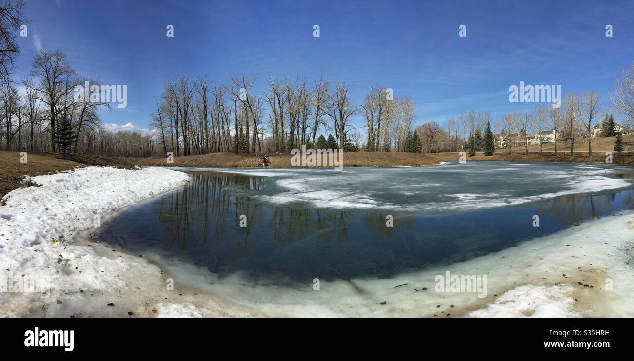 Carburn Park, Calgary, Alberta, Canada, lagoon Stock Photo - Alamy