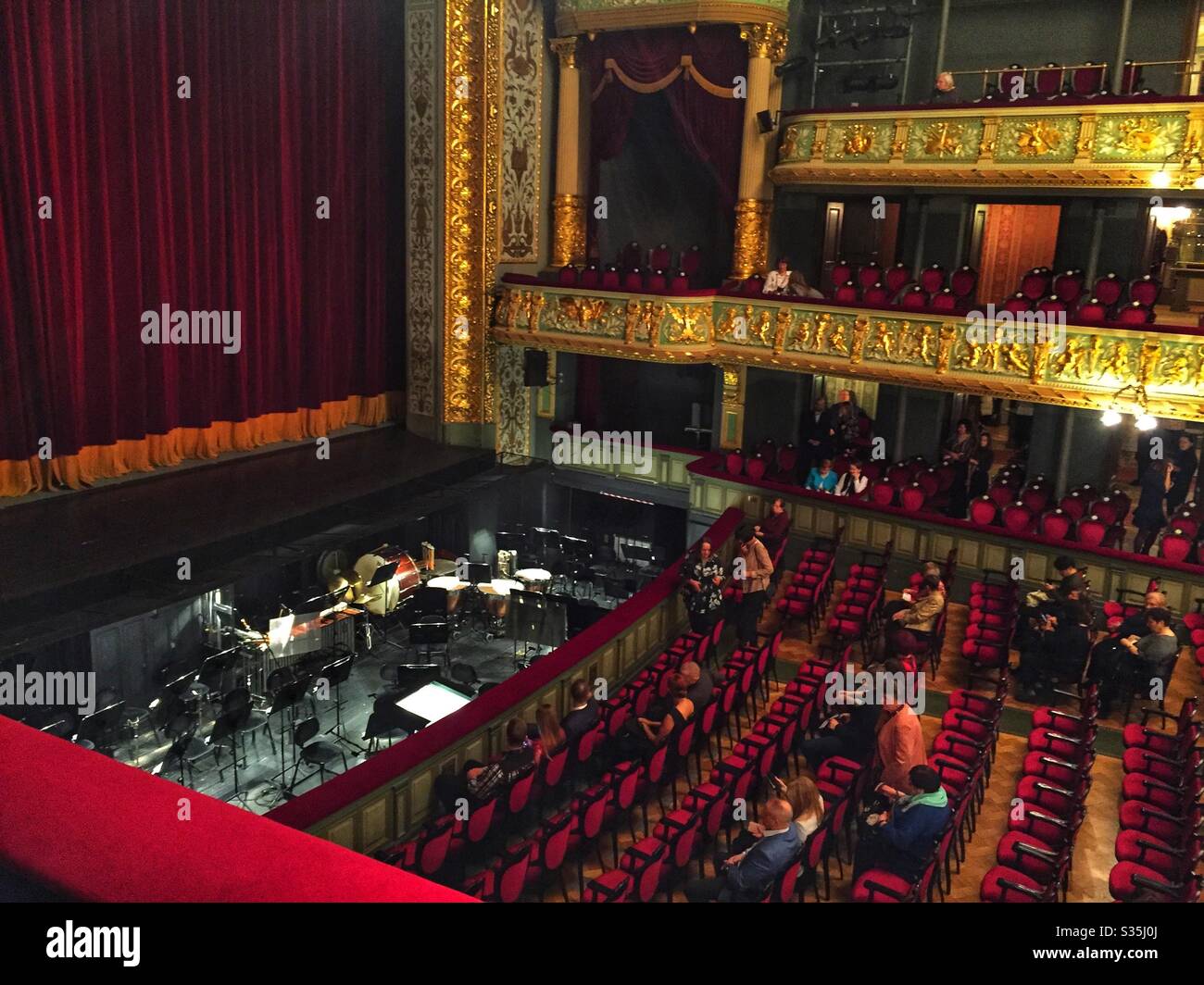 Inside the Latvian Nationals Opera House, taken from a box. - Smartphone Captured Stock Image