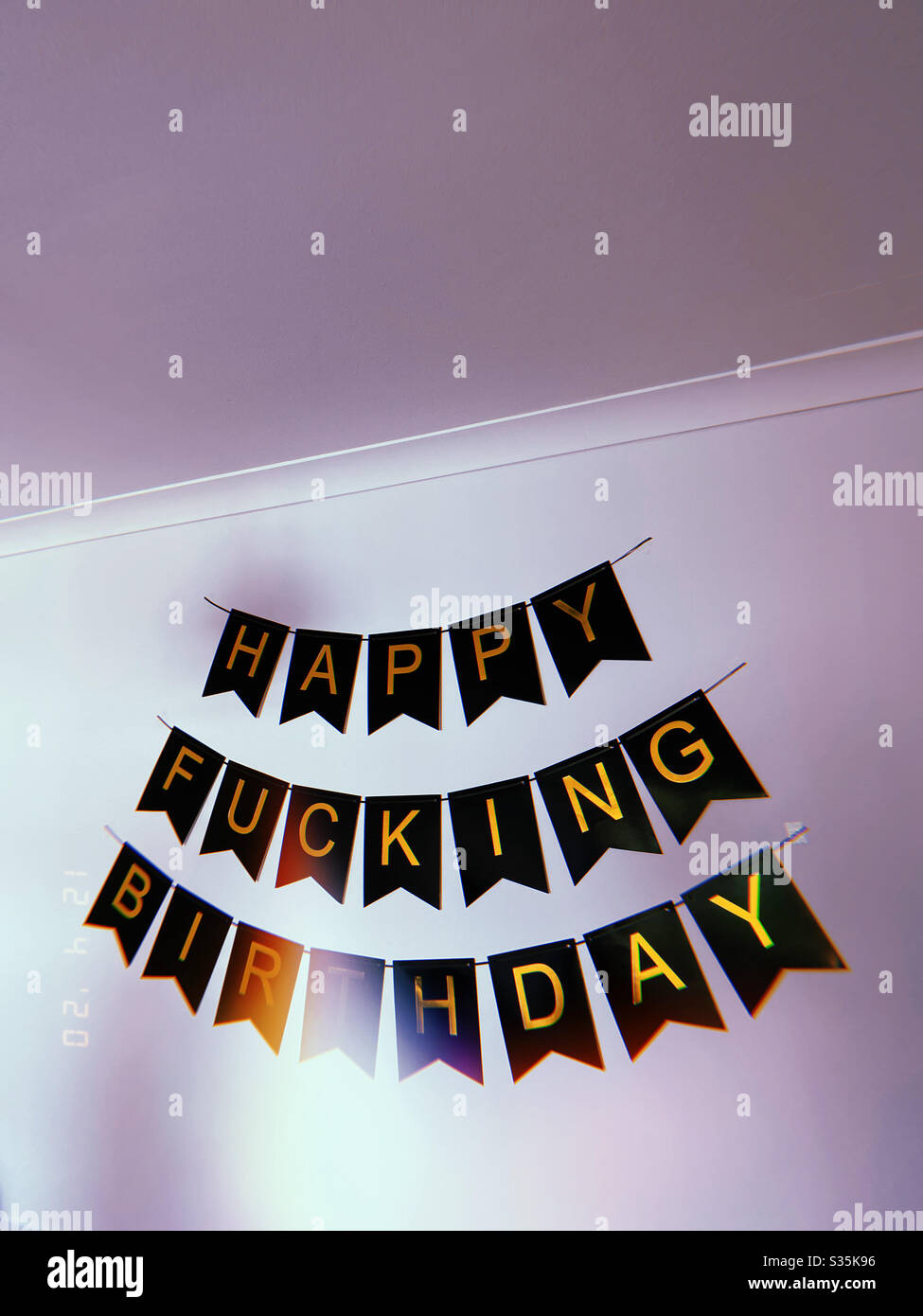 Happy F**king Birthday! Stock Photo
