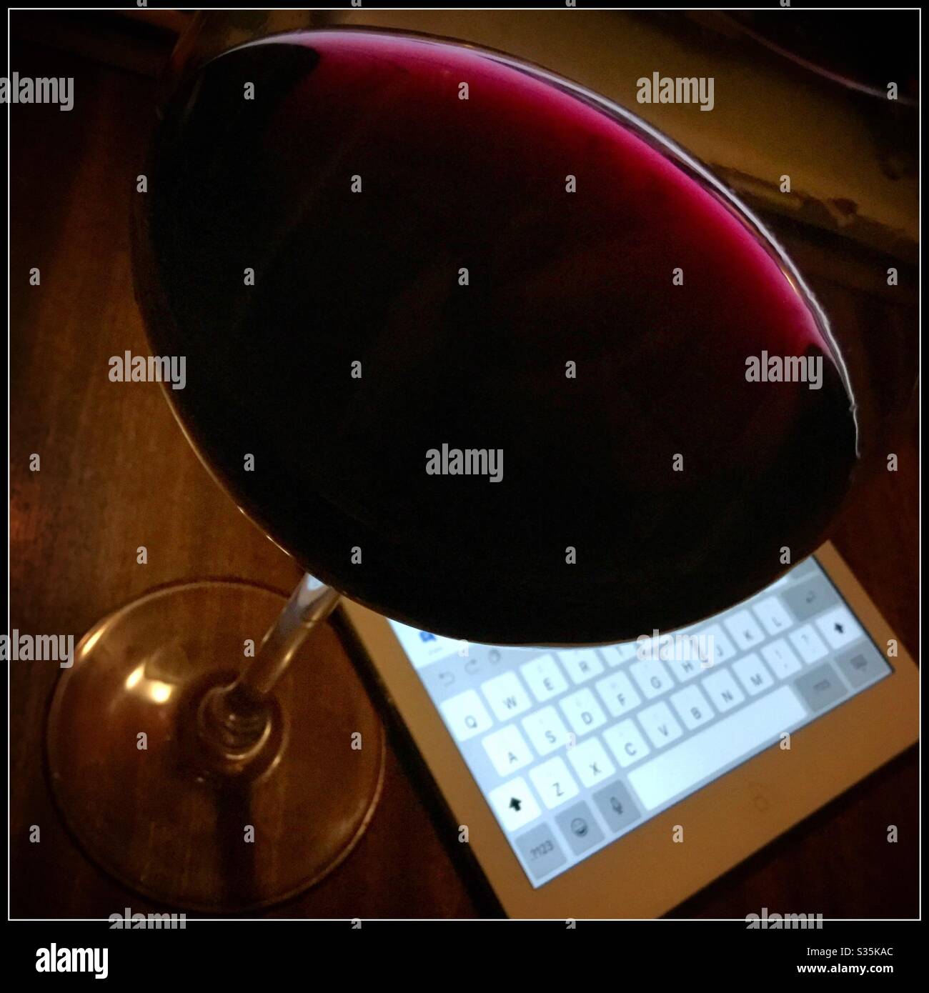 Virtual wine tasting across the internet during the 2020 COVID19 lockdown. - Smartphone Captured Stock Image Virtual wine tasting across the internet during the 2020 COVID19 lockdown. - Smartphone Captured Stock Image