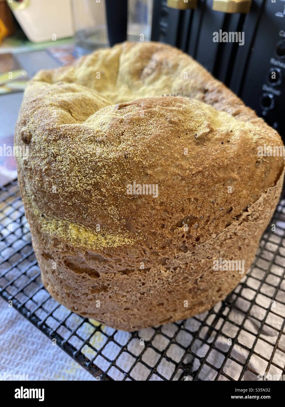 Malted home baked loaf - Smartphone Captured Stock Image