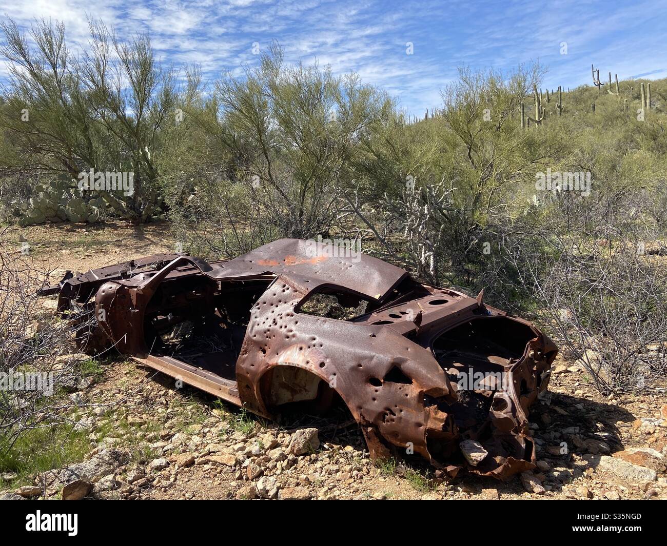 Desert Rusted Car Stock Photo Alamy