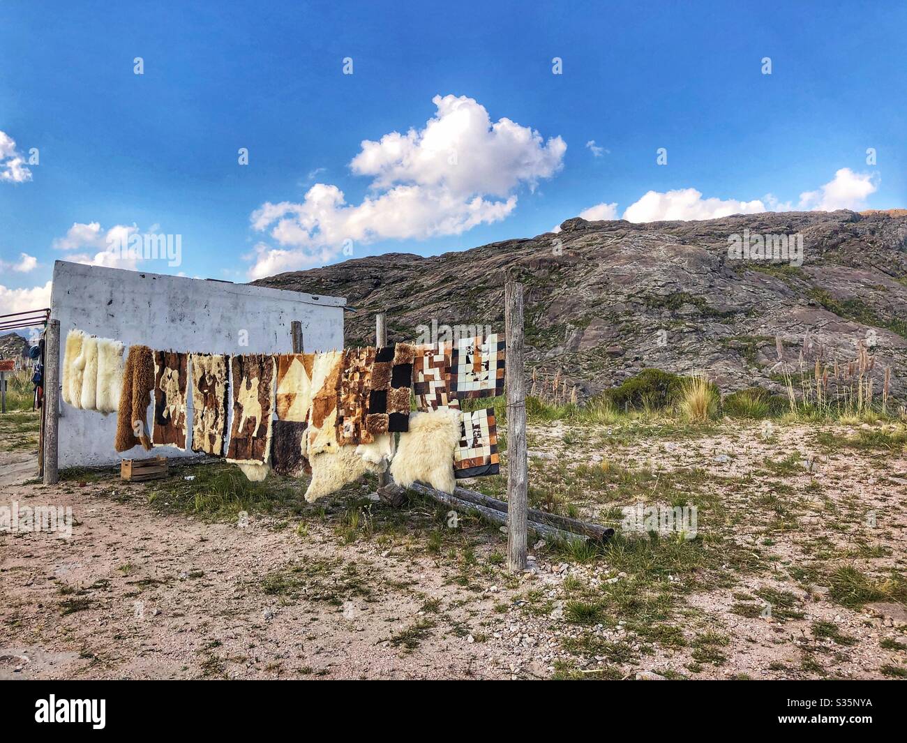 Local handcrafted souvenirs for sale in Northern Argentina. - Smartphone Captured Stock Image