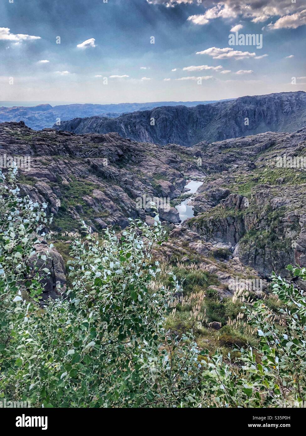 The scenic rugged landscape of Northern Argentina. - Smartphone Captured Stock Image