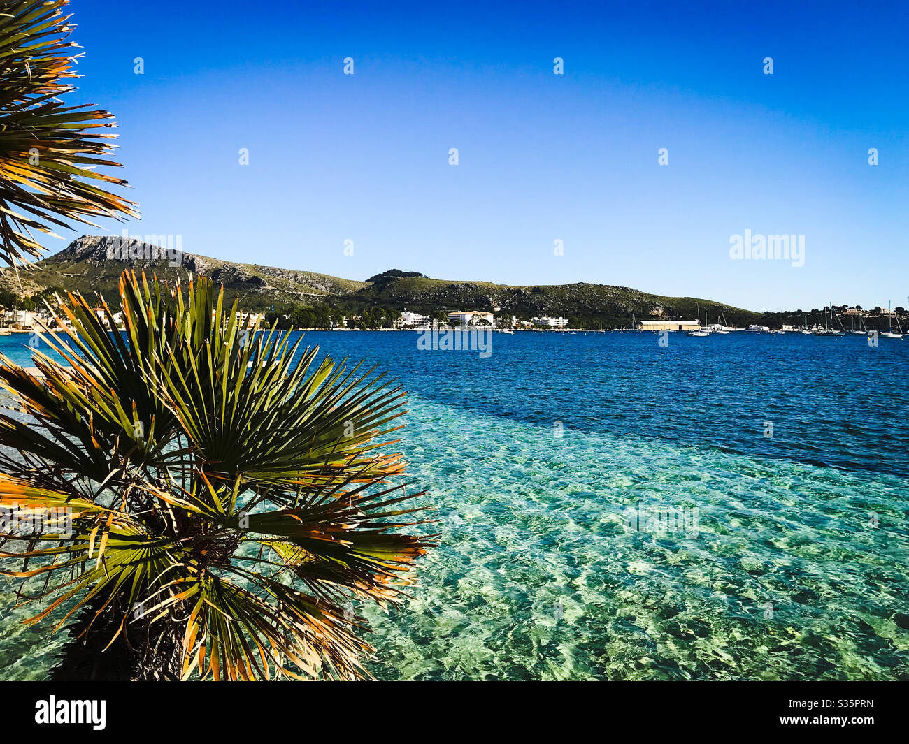 Bay of Pollensa, Mallorca, winter break - Smartphone Captured Stock Image