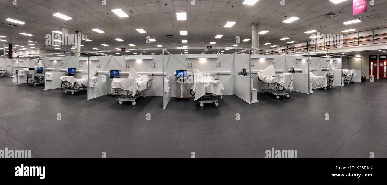 Beds at Bristol Nightingale Hospital - Smartphone Captured Stock Image